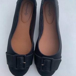 Bare trap women black kadin flats